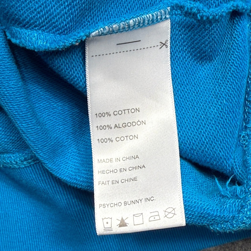 Psycho Bunny Mens Small Blue Hindes Crew Sweatshirt Cotton Pullover Sweater - Picture 8 of 13